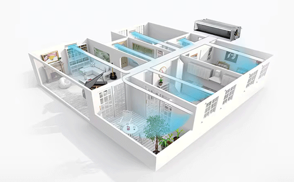 فن کویل سقفی توکار و کانالی